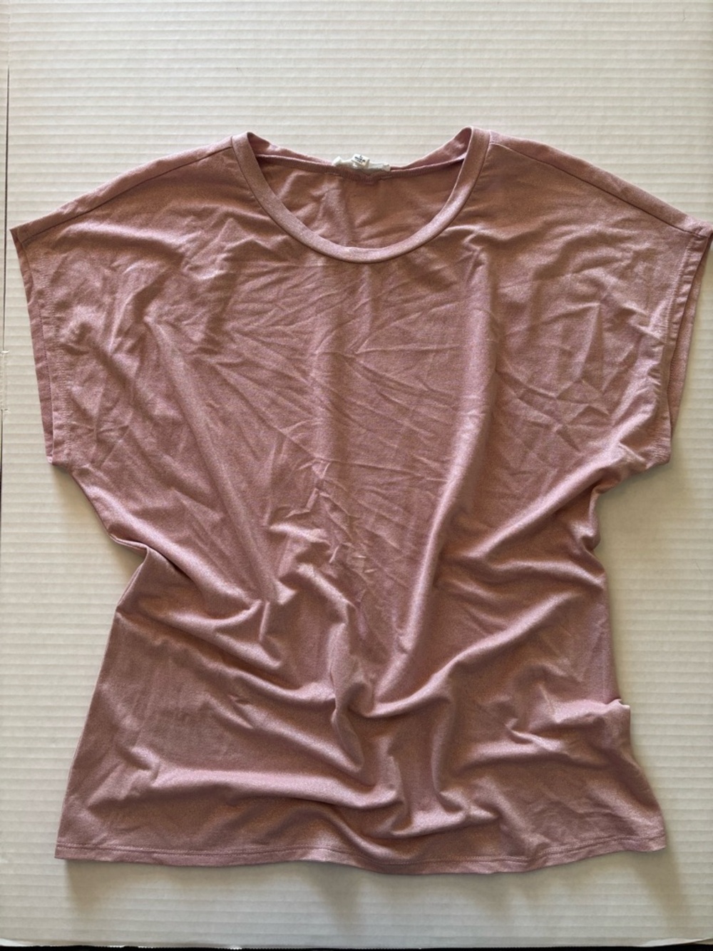 Relaxed Scoop Neck Blouse in Dusty Rose